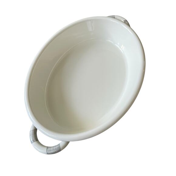 MacKenzie Childs Sterling Check Medium Oval Gratin Baking Dish Enamel Retired - Picture 15 of 16